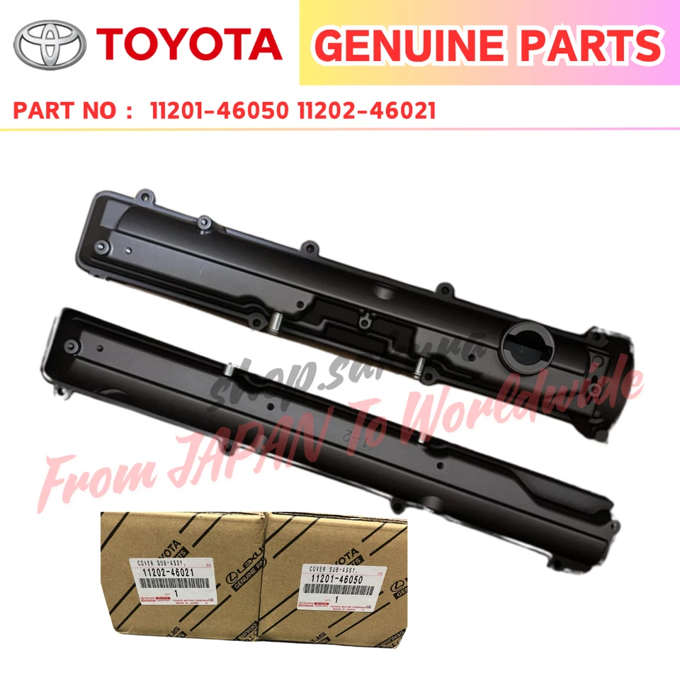 Toyota Genuine Supra 97-02 2JZGTE VVTI Valve Covers 11201-46050 11202-46021 OEM Foto 1 de 1