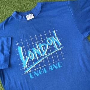 VINTAGE 90s T Shirt Mens Single Stitch London Big Ben L Large 50 50 Tag Made US - Bild 1 von 5