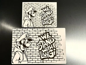 WE STAND WITH LUIGI Thermal Slap Stickers (Lot) Free Luigi - Picture 1 of 2