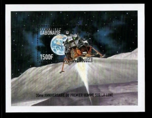 Gabon 1999 - Space Moon - Souvenir Stamp Sheet - Scott #943 - MNH - Picture 1 of 1