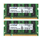 Crucial 4GB 2X 2GB 2RX8 PC2-5300S DDR2 667Mhz 200Pin Pamięć laptopa Sodim RAM #