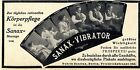 Sanax-Vibrator Fabrik Sanitas Berlin Historische Annonce 1913