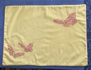 15 Anthropologie Cotton Placemats 14.5 X 19” Yellow & Coral Floral Never Used - Picture 1 of 5