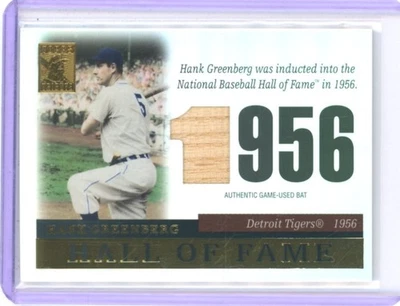 2004 HANK GREENBERG TOPPS TRIBUTE HALL OF FAME GAME USED BAT RELIC!! - Image 1 of 2