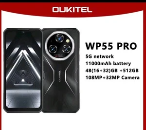 Oukitel WP55 Pro 5G Rugged 48+512GB 108MP NFC Unlocked 33w Android 15 Phone - Afbeelding 1 van 18