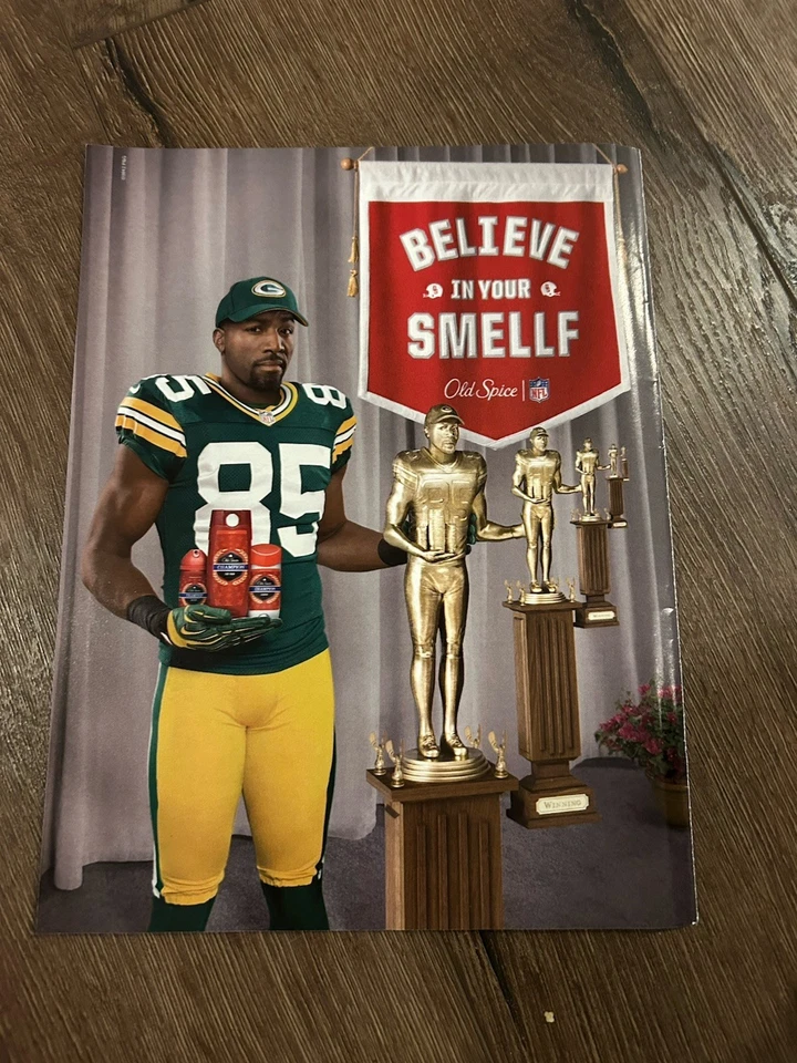 "Desodorante Greg Jennings Old Spice póster anuncio foto 8"" x 10"" Green Bay Packers" Foto 1 de 1