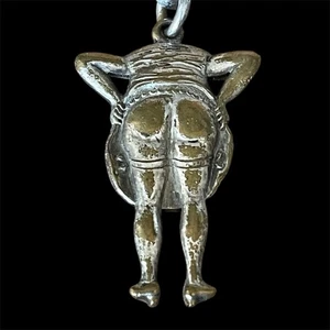 Llavero Antiguo Erótico Francés Novedad Travieso Dama Recuerdo Gay París - Imagen 1 de 4