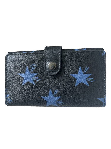 Frizione telefono in tela rivestita stampa canyon stellata (COACH F53440) chiusura a scatto luce