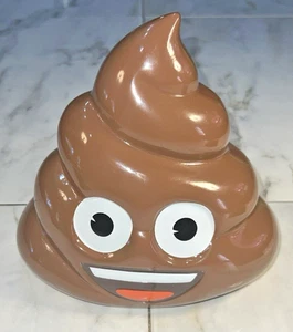 POOP EMOJI BROWN CERAMIC COIN BANK 7.5" LOBAL FAB-NY - Picture 1 of 3