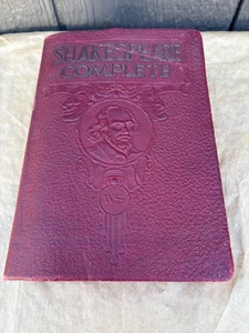 Komplette Werke von William Shakespeare geprägtes rotes Leder Hardcover Buch 1926 - Bild 1 von 18