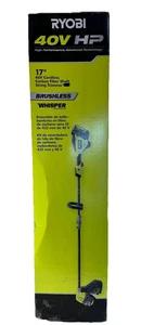 NEW RYOBI 40V HP Brushless Whisper Series 17 in. Shaft String Trimmer KIT - Picture 1 of 1