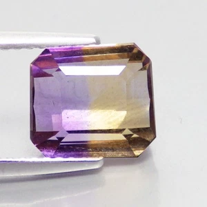 3.07 Ct Topnotch (8 x 7 mm) Emerald Cut Bolivia Top Bi-Color Ametrine Gemstones - Picture 1 of 7