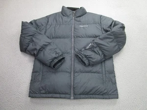 Marmot Jacket Mens Medium Gray 650 Fill Goose Down Puffer Insulated Full Zip - Picture 1 of 21