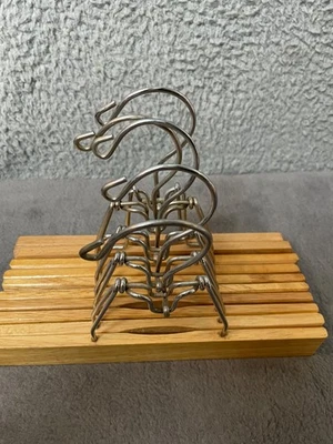 "Lote de 5 perchas de madera rubias vintage de 9"" L" Foto 1 de 4