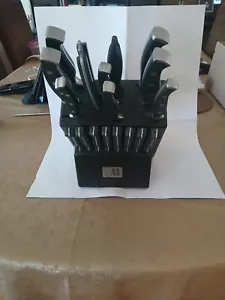 Master Maison Series 19Piece High Carbon Stainless Steel Knife Set inBlack Block - Picture 1 of 6