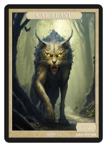 Cat Beast 2/2 Token Givememana Tokens Series 2 Magic the Gathering MTG - Picture 1 of 2