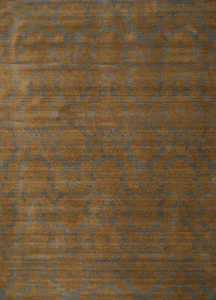 EORC MACHINE-MADE WOOL BLUE FLORAL HIMALAYA AREA RUG DESIGN | MADE IN INDIA - Picture 1 of 10