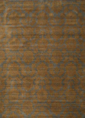 EORC MACHINE-MADE WOOL BLUE FLORAL HIMALAYA AREA RUG DESIGN | MADE IN INDIA - Image 1 of 4