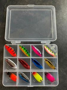 Forelle Trout Spoons Set in Tackle Box 12 Stück 2-3 G Angeln Spinner Blinker - Bild 1 von 4
