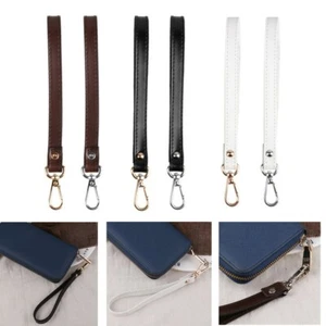 Genuine Leather Buckle Wrist Strap Hands-Free Wristlet for Purse Clutch Decor - Picture 1 of 45
