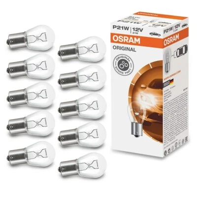 p21w OSRAM 12V ba15s 21w 7506 BREMSLICHT RÜCKLICHT LAMPE GLÜHBIRNE 10x STÜCK - Bild 1 von 3