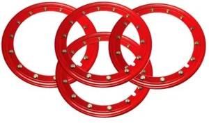 Simulated Beadlock Rings 15 inch - RED (Set of 4) - Picture 1 of 8