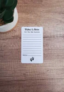 Expected Parents Wishes & Advice Cards for Baby Showers | 3" x 5" Cards - Picture 1 of 4