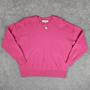 Madewell Women's Small 100% Cashmere Crewneck Sweater Pink Relaxed Fit NWT - Picture 1 of 4