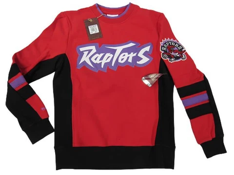 New Toronto Raptors Mens Sizes S-M-L-XL-2XL Mitchell & Ness Sweatshirt $90 Cover