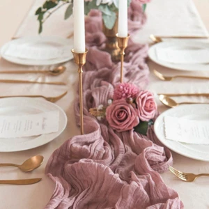 CHEESECLOTH TABLE RUNNER FOR WEDDING EVENT PARTY BOHO RUSTIC THEME DECOR - Picture 1 of 34