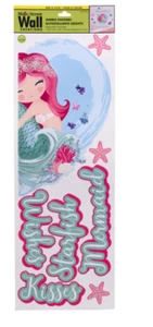 NEW Mermaid Kisses Wall Stickers Decals Under the Sea Child's Room Party Decor - Picture 1 of 2