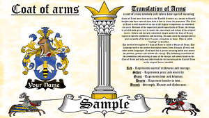 Huemmel-Humnull COAT OF ARMS HERALDRY BLAZONRY PRINT