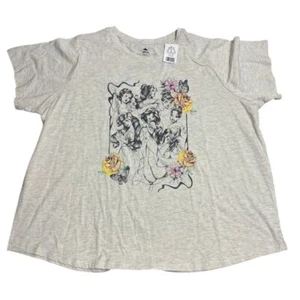Disney Princesses Plus Size 3X Gray Short Sleeve Graphic Tee - Picture 1 of 6