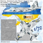 DN 1/72 Su-25M1/UBM1 Frogfoot Ukrainian Digital Camo Paint Masking