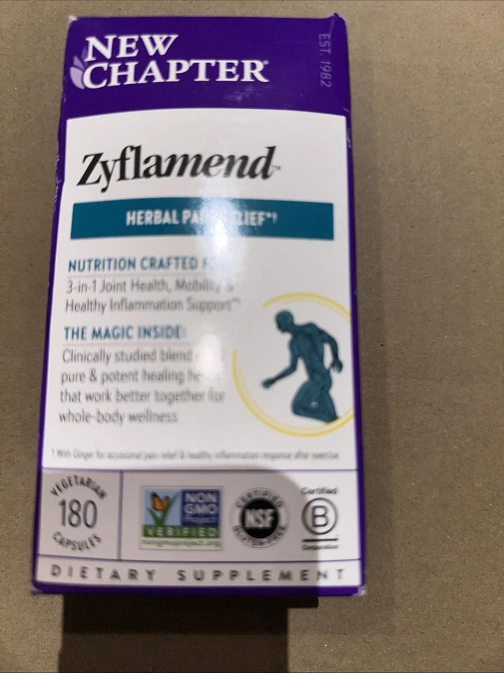 New Chapter Zyflamend Herbal Pain Relief - 180 Caps - EXP 01/28+ - NEW - Image 1 of 1