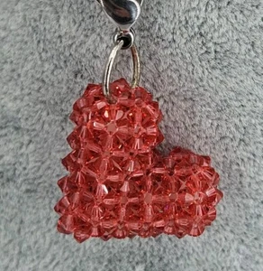 Anhänger Herz Rot Kettenanhänger Handgefertigt Unikat Damen Schmuck Swarovski - Bild 1 von 7