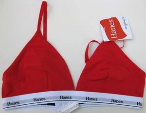 New Hanes Bralette Originals Breathable Stretch 95% Cotton MSO101/102 Sz M-2XL - Picture 1 of 10