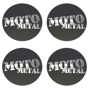 4x NEW Moto Metal 3-1/8" Matte Black Wheel Center Cap Emblems Logos 5.5/135 - Picture 1 of 3