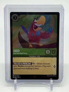 Disney Lorcana Iago 80/204. Raro FOIL Boca Fuerte Parrot Story Born Ally Aladdin - Imagen 1 de 2