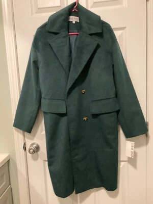 BEAUTIFUL NINE WEST DEEP PINE GREEN TRENCH COAT NWT - Image 1 of 4