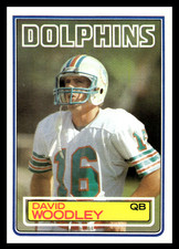 1983 Topps David Woodley #323 Miami Dolphins NFL Dolphins QB
