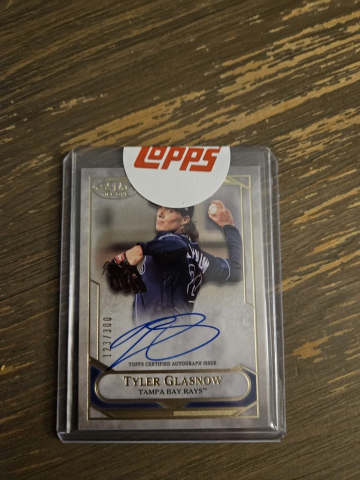 Tyler Glasnow Auto /300 Rays and Dodgers on card  - Image 1 of 3