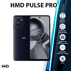 HMD Pulse Pro Android Mobile Phone (Black/8GB+256GB/Unlocked/Dual SIM/NEW) - Afbeelding 1 van 5