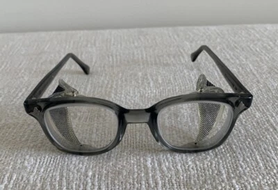 AMERICAN OPTICAL Flexi-Fit 6M 46 AO Lenses  Clr Gray Z87 Eyeglasses Side Shields - Image 1 of 4