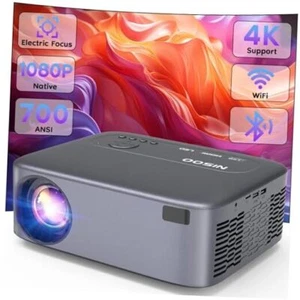 【Electric Focus】 Native 1080P Projector, 4K Portable Projector with 700 ANSI - Picture 1 of 7