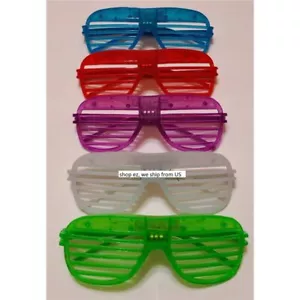 6 Stück hochwertige Schlitz- & Rollladenschirme beleuchten Unisex blinkende Brille F - Bild 1 von 1