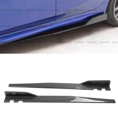 For Mercedes-Benz CLA200 CLA250 46" Side Skirt Rocker Panel Splitter Carbon Foto 1 de 4
