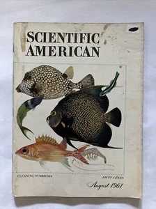 1961 August Scientific American Magazine Cleaning Symbiosis  (MH343) - Picture 1 of 3