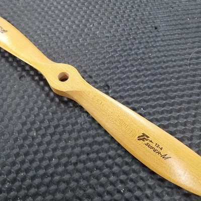 Unused New- Vintage Top Flite Super-M Propeller 12X4 Model RC Airplane Wood Prop - Image 1 of 4