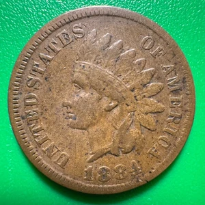 Centavo indio de Estados Unidos 1884 C296 - Imagen 1 de 4